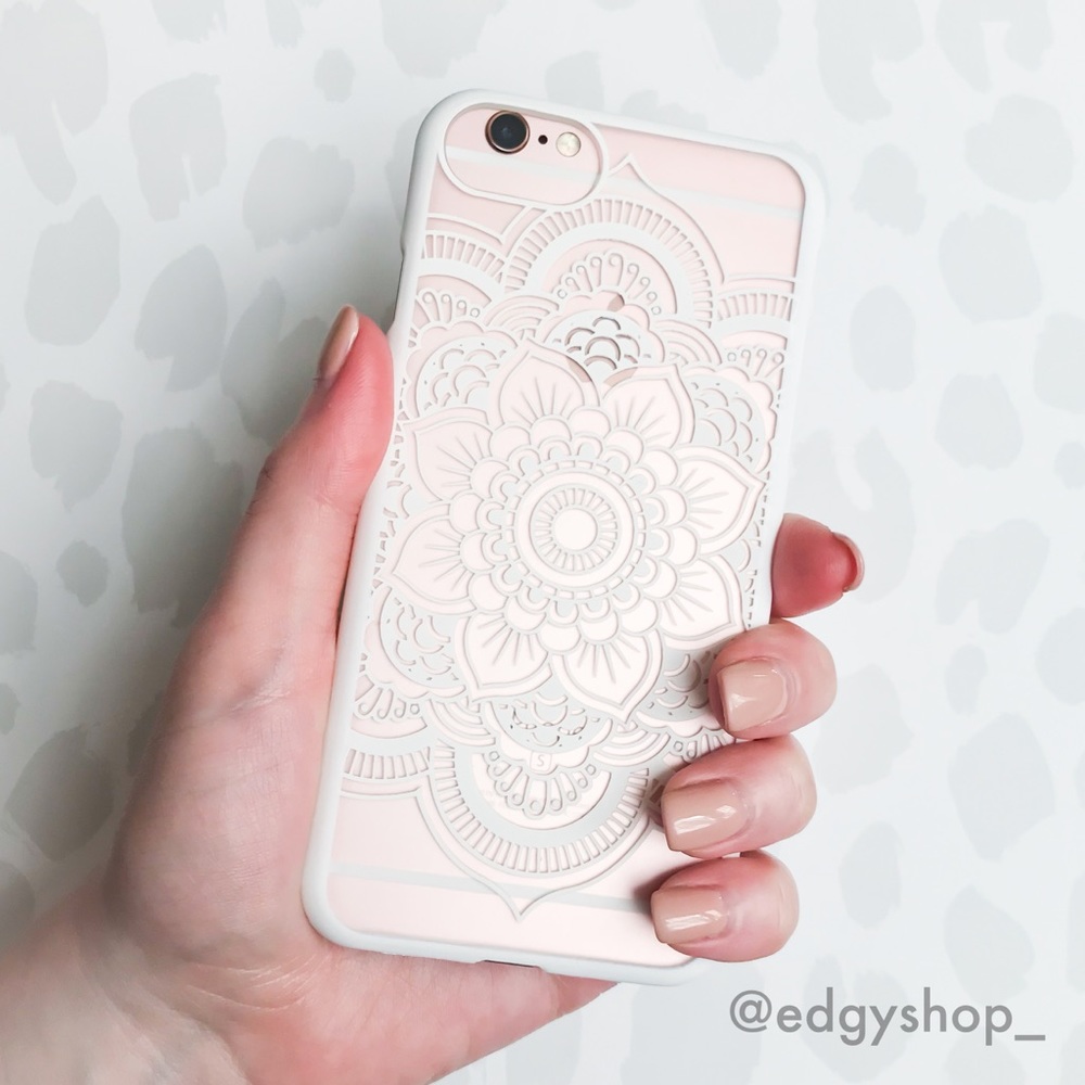 Flower Mandala Hard iPhone Case - Picture 1 of 2